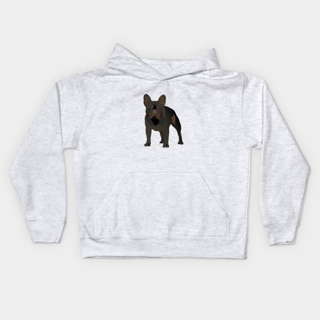 Dark French Bulldog Kids Hoodie by NorseTech